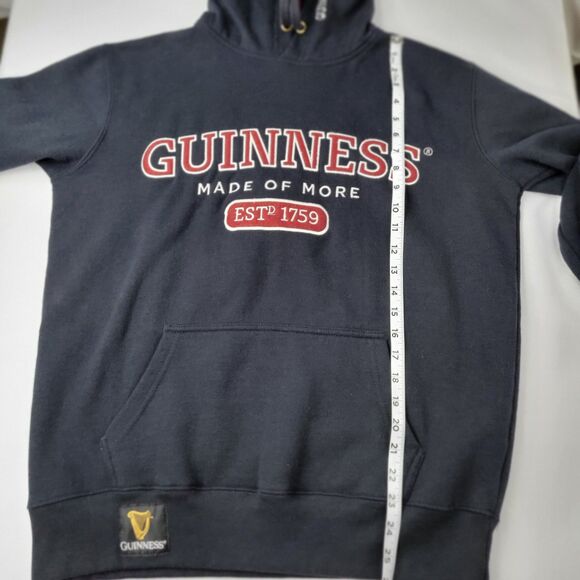 Guinness Authentic embroidered logo hoodie sweatshirt mens small - Picture 6 of 6